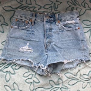 Distressed Levi’s shorts